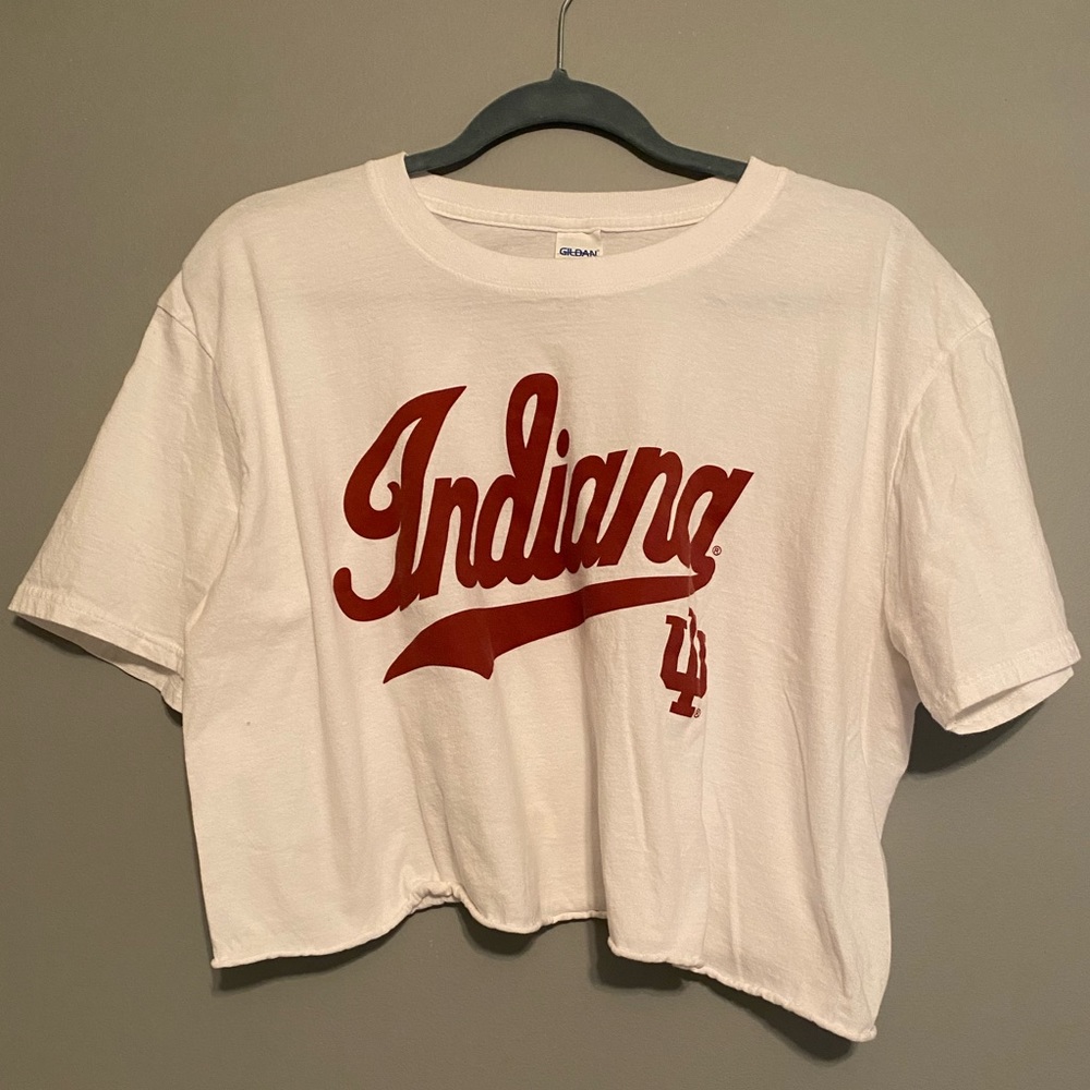 Indiana University cropped t shirt